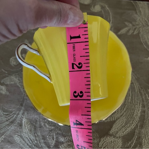 Mayfair Yellow Floral Teacup and Saucer - Picture 6 of 7